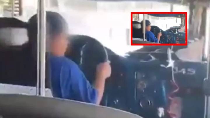 Captan a niño manejando un camión de pasajeros en Durango