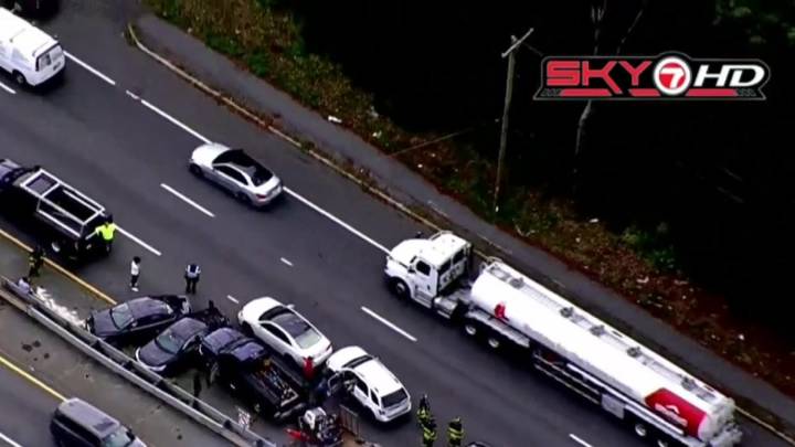 Several cars involved in Saugus crash