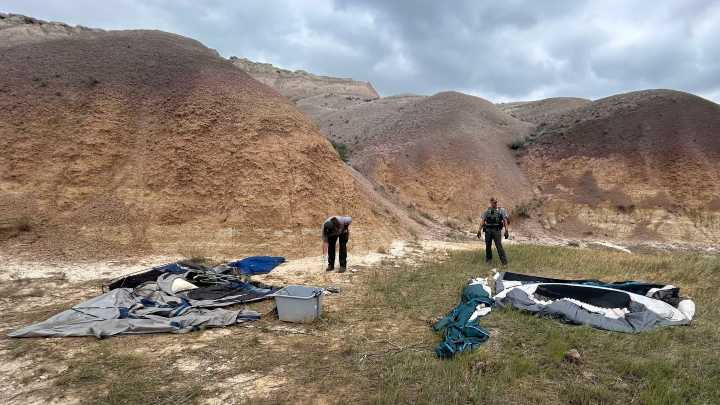 Abandoned campsite in Badlands National Park prompts warning