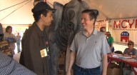 Senator Bernie Moreno appears at the Canfield Fair