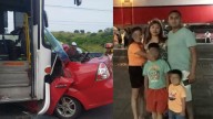 Identifican a familia que murió embestida por un autobús que invadió el carril contrario en Alvarado, Veracruz