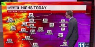 Near-records again Friday, cooler weekend with strong storms
