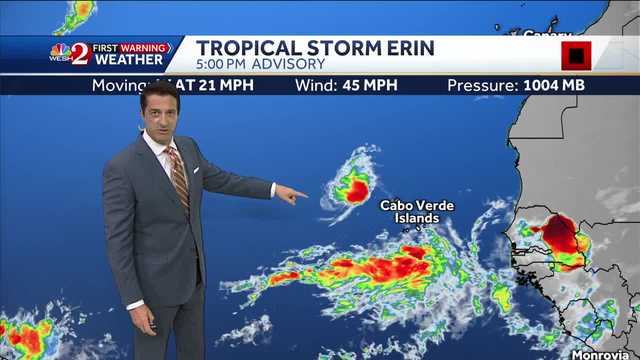 Erin forecast to intensify into a major hurricane by the weekend.