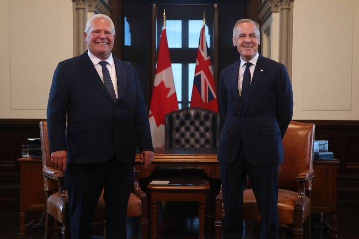 U.S. trade and tariffs on the agenda as Prime Minister Carney, Premier Ford meet