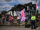 Scuffles, arrests as protesters across UK rally against asylum hotels