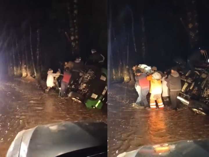 Civiles rescatan heroicamente a carabineros tras accidente en Puerto Varas: General agradece la ayuda