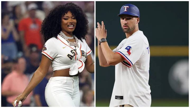 Boo’d Up & Batter Up! Megan Thee Stallion Is Klay Thompson’s Gorgeous Good Luck Charm At Inaugural Sandlot Classic Baseball Game