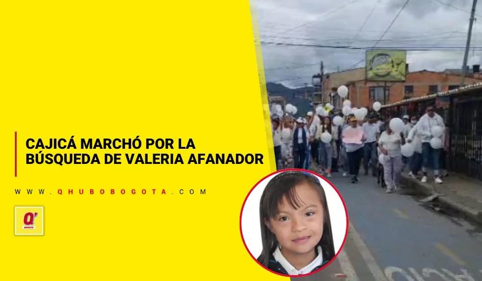 Cajicá marchó por la búsqueda de Valeria Afanador