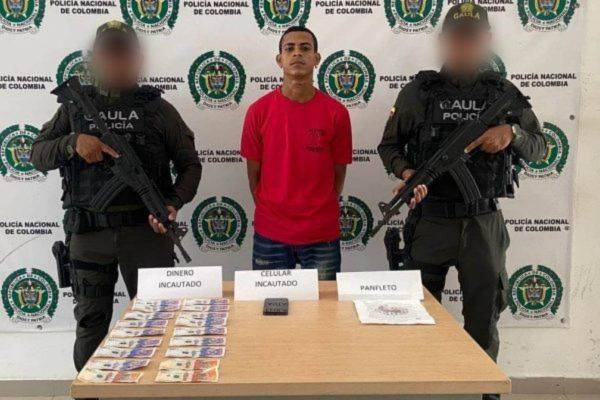 Capturan presunto integrante del Clan del Golfo por extorsión en Riohacha