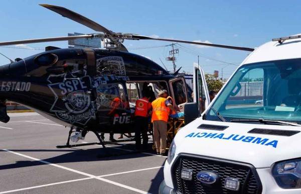 Trasladan a la capital en helicóptero a estatales lesionados en GyC