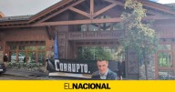 Hazte Oír coloca una pancarta contra Pedro Sánchez en el hotel de Andorra donde se aloja: "Corrupto"
