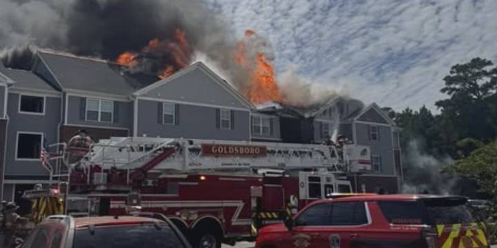 50 people displaced after Goldsboro apartment fire
