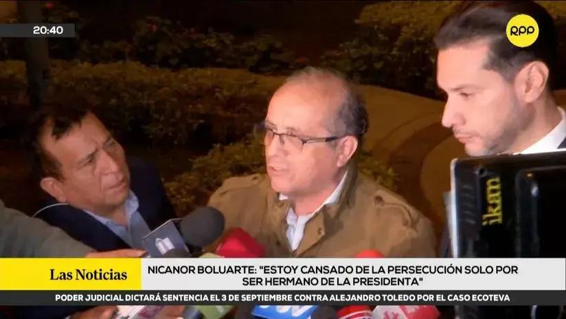 Nicanor Boluarte dice que es víctima de persecución "solo por el hecho de ser hermano de la presidenta"