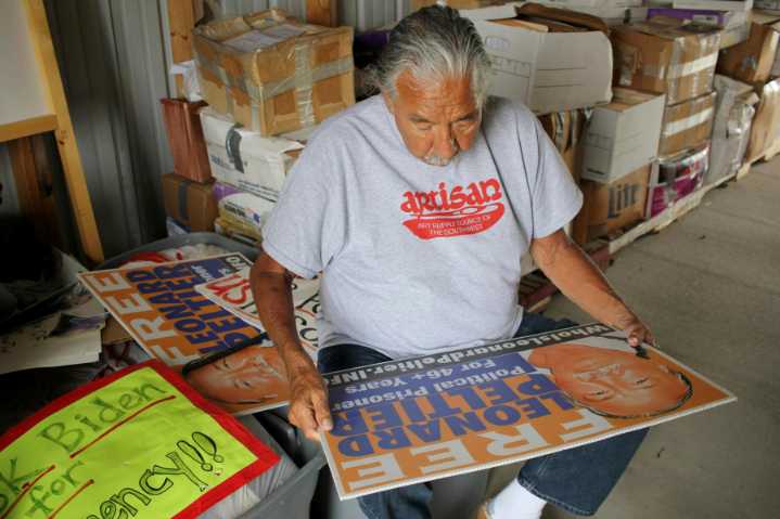 Leonard Peltier, now mostly free, navigates a new life on the outside