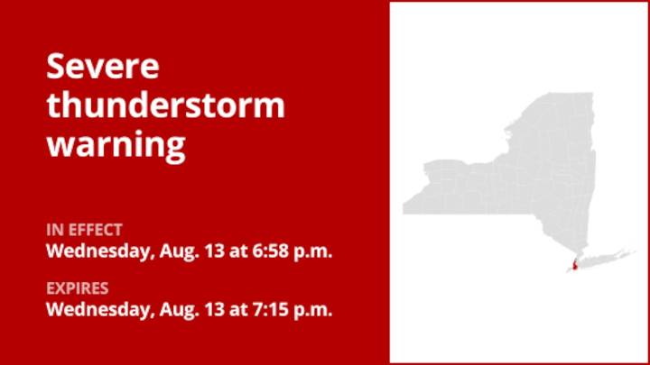 NYC weather update: Thunderstorms with damaging winds in Brooklyn and Manhattan Wednesday