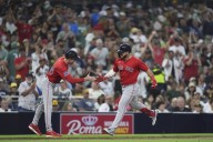 Abreu homers off Pivetta to help the Red Sox beat the Padres, 10