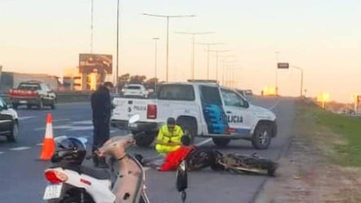 Motociclista herido en un accidente en Panamericana