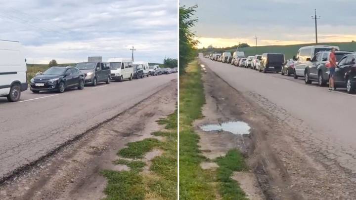 Enormes colas: Jóvenes ucranianos abandonan el país en masa (+Videos)