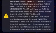 AMBER Alert issued for missing child in Alberta