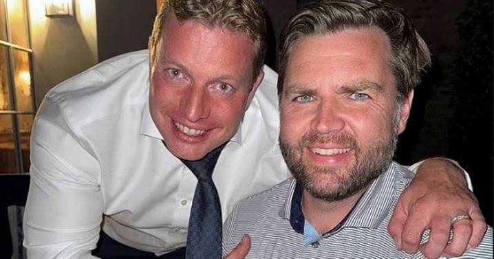 Rumoured Strictly star Tom Skinner poses with JD Vance after 'once in lifetime' invite