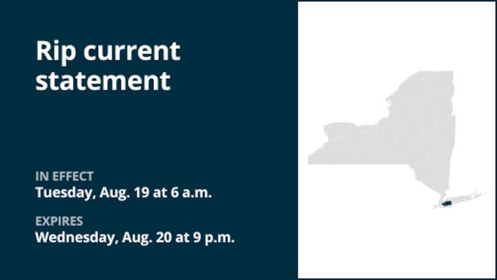 NY weather: Rip current statement for Queens and Nassau County for Tuesday and Wednesday