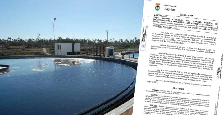 El TACRC congela el contrato del agua en Águilas por posibles anomalías