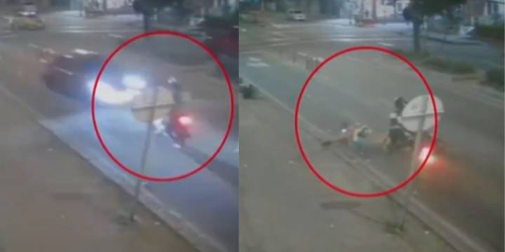 Carro ‘fantasma’ arrolló a dos jóvenes en Tunjuelito, Bogotá y escapó: el hecho quedó grabado