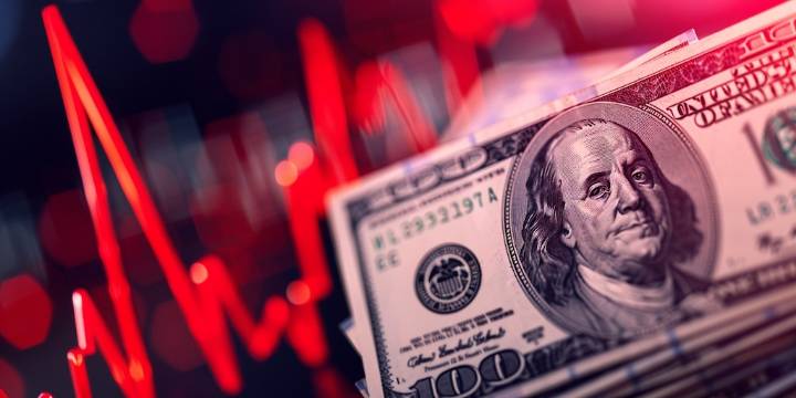 En un mercado volátil y con tasas que rondan el 75%, el dólar bajó a $1.310 y las acciones perdieron hasta 9% en Wall Street