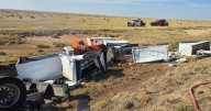 Cleanup underway after semi rollover on Highway 10, says Colorado State Patrol