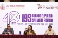 CdMx realizará jornada de actividades para conmemorar a víctimas de los sismos de 1985 y 2017