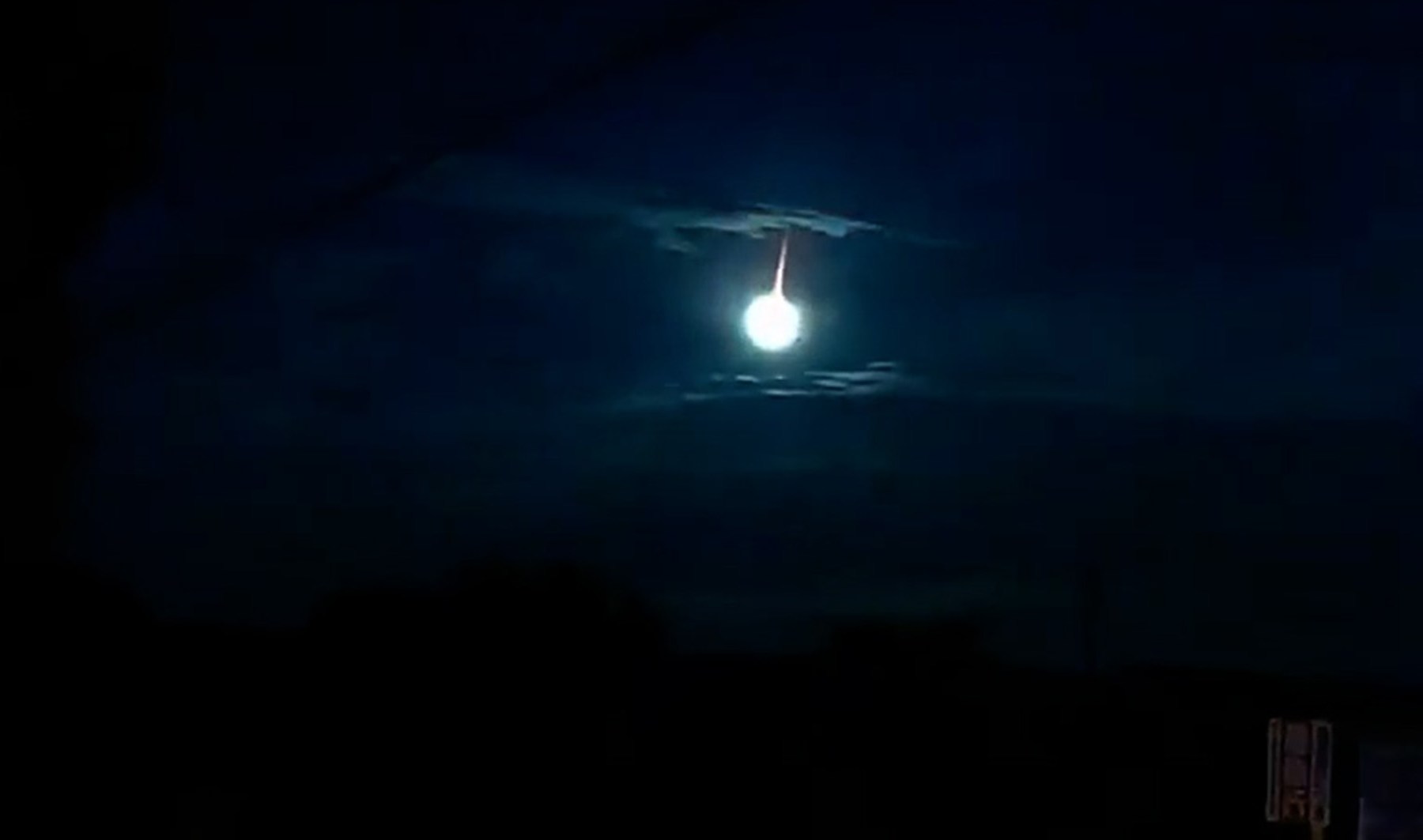 Blazing fireball lights up the night sky in Japan