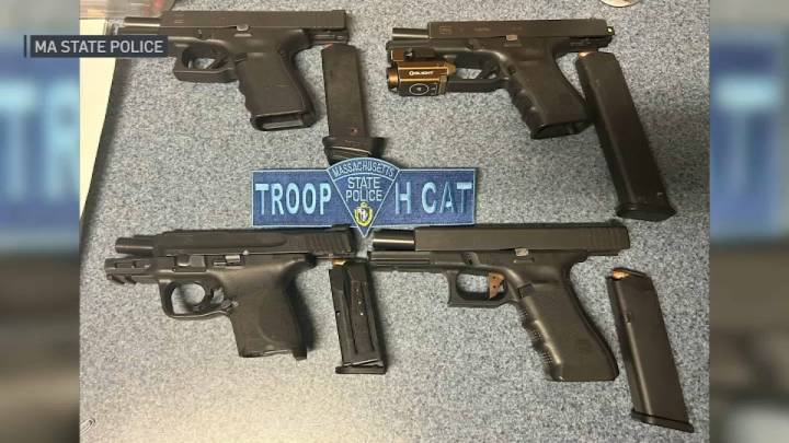4 youths arrested in Dedham, facing gun charges after 3 cars stolen