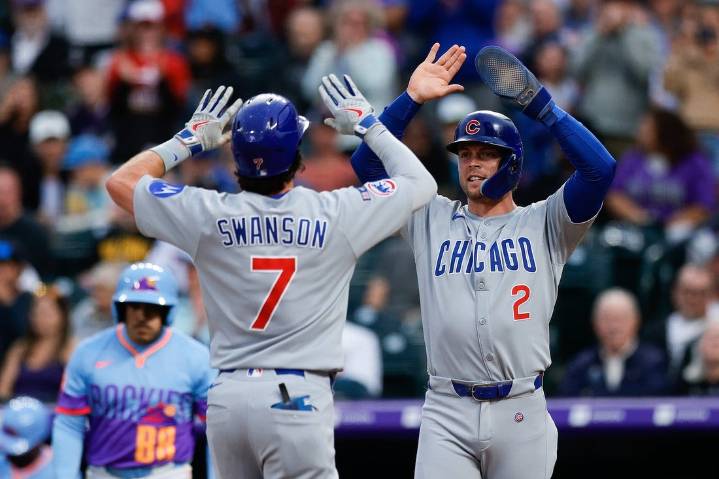 Deadspin | Dansby Swanson belts 2 HRs, drives in 6 as Cubs rock Rockies