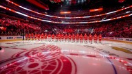 Watch: Red Wings unveil Hockeytown center-ice logo at Little Caesars Arena