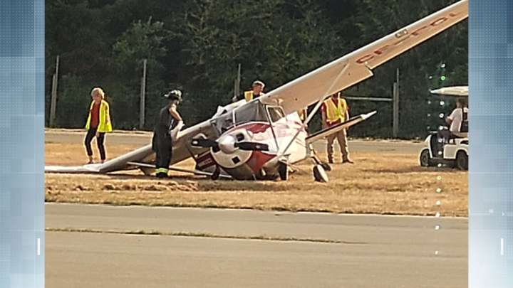 3 people in plane crash at Qualicum Beach Airport walk away injury