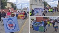 En caravana, 300 habitantes exigen a edil de Xoxtla desconocer acuerdos con Agua de Puebla para explotar pozo 4
