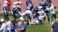 VIDEO: Massive Brawl Erupts Between Giants and Jets Players at Joint Practice