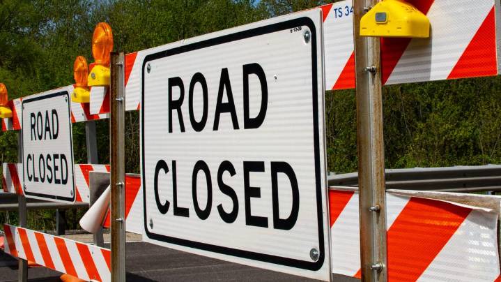 Section of Poplar Level Road closed due to power lines in the roadway