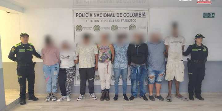 Cayó banda ‘Los Santos’ en San Francisco (Cundinamarca): ocho procesados por tráfico de drogas