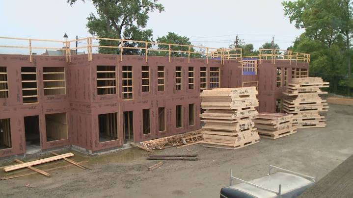 Rebuild in progress at Cleveland Heights' Cedar Lee-Meadowbrook apartment complex that burned down in January