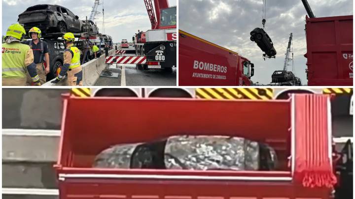 El aparatoso incendio de un camión obliga a usar por primera vez un contenedor inundable