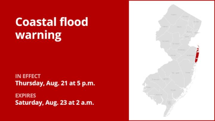 Coastal flood warning in place for Monmouth County from Thursday to Saturday