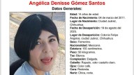 Buscan a Angélica Gómez de 14 años, desapareció en la Felipe Ángeles