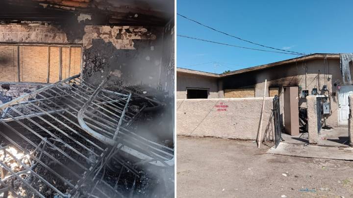 Arde en llamas la “casa de la perdición” de East Las Vegas, señalada por vecinos como guarida de maleantes