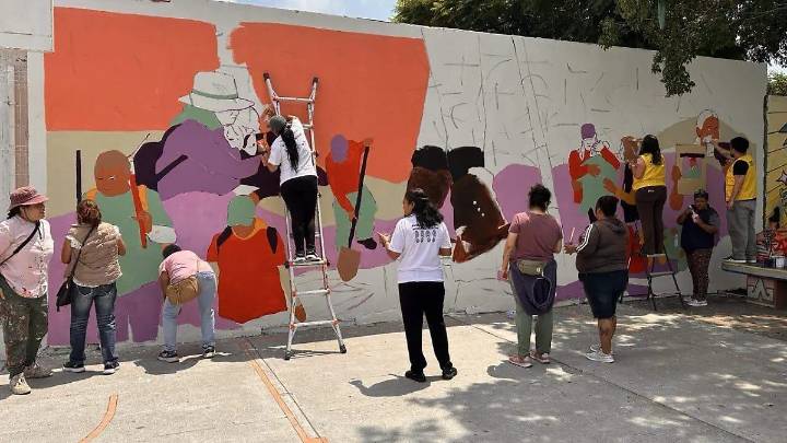 Este es el mural que buscadoras de Irapuato pintaron para recordar a las víctimas de desaparición