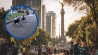 Maratón de la Ciudad de México 2025: Competidores en silla de ruedas caen por bache en CDMX