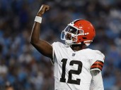 Browns' Shedeur Sanders impressive in NFL preseason debut, tosses 2 TD passes in win over Panthers