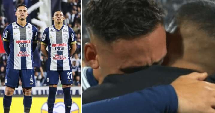 Kevin Quevedo interrumpe entrevista para abrazar a Erick Noriega tras su último partido en Alianza Lima