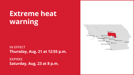 Update: Apple/Lucerne Valleys placed under an extreme heat warning until Saturday evening