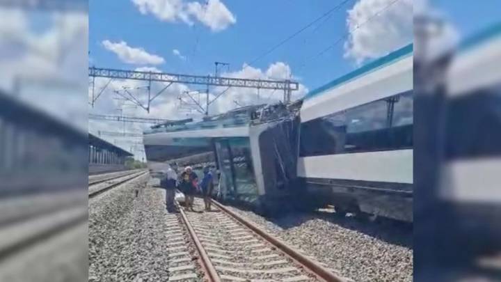 SE DESCARRILA el Tren Maya en la estación de Izamal, Yucatán